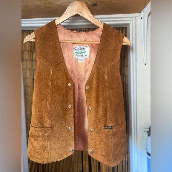 Vintage Wranger Leather Vest - Picture 1 of 5